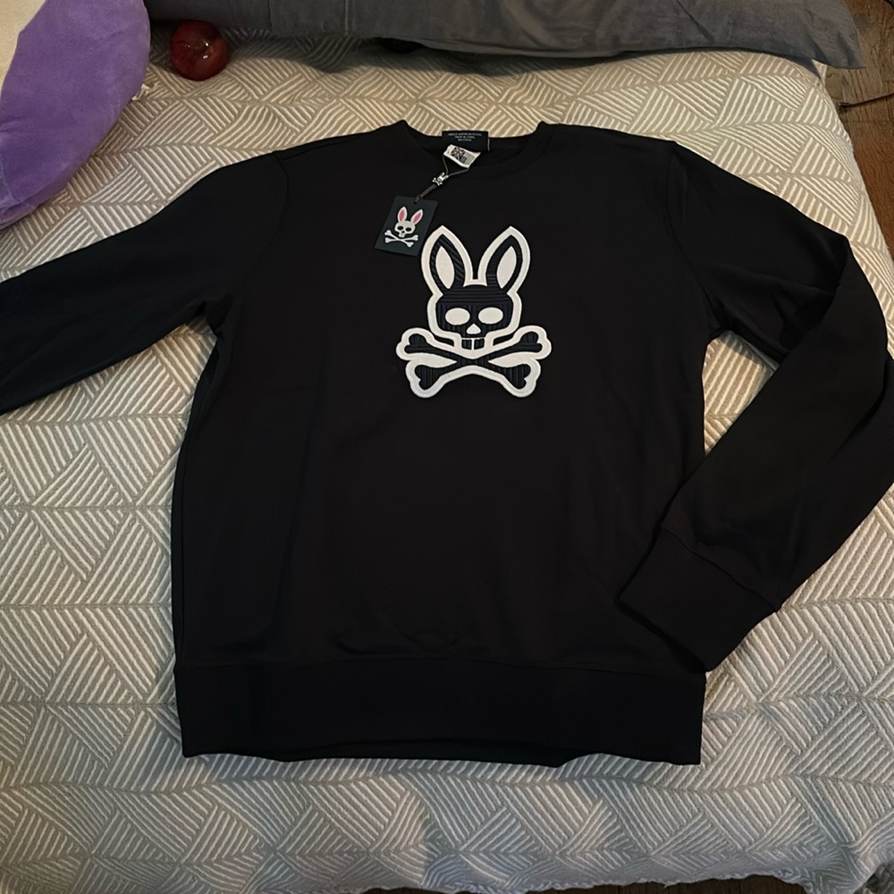 NWT PSYCHO BUNNY NAVY SWEATSHIRT